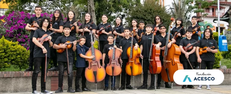 La Orquesta Schumann de la Fundación Acesco gana convocatoria nacional y llevará su música al Oriente de Caldas